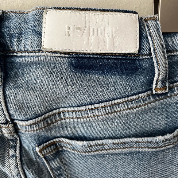 RE/DONE High-Rise Stove Pipe Jeans in Light Stone - Picture 7 of 7